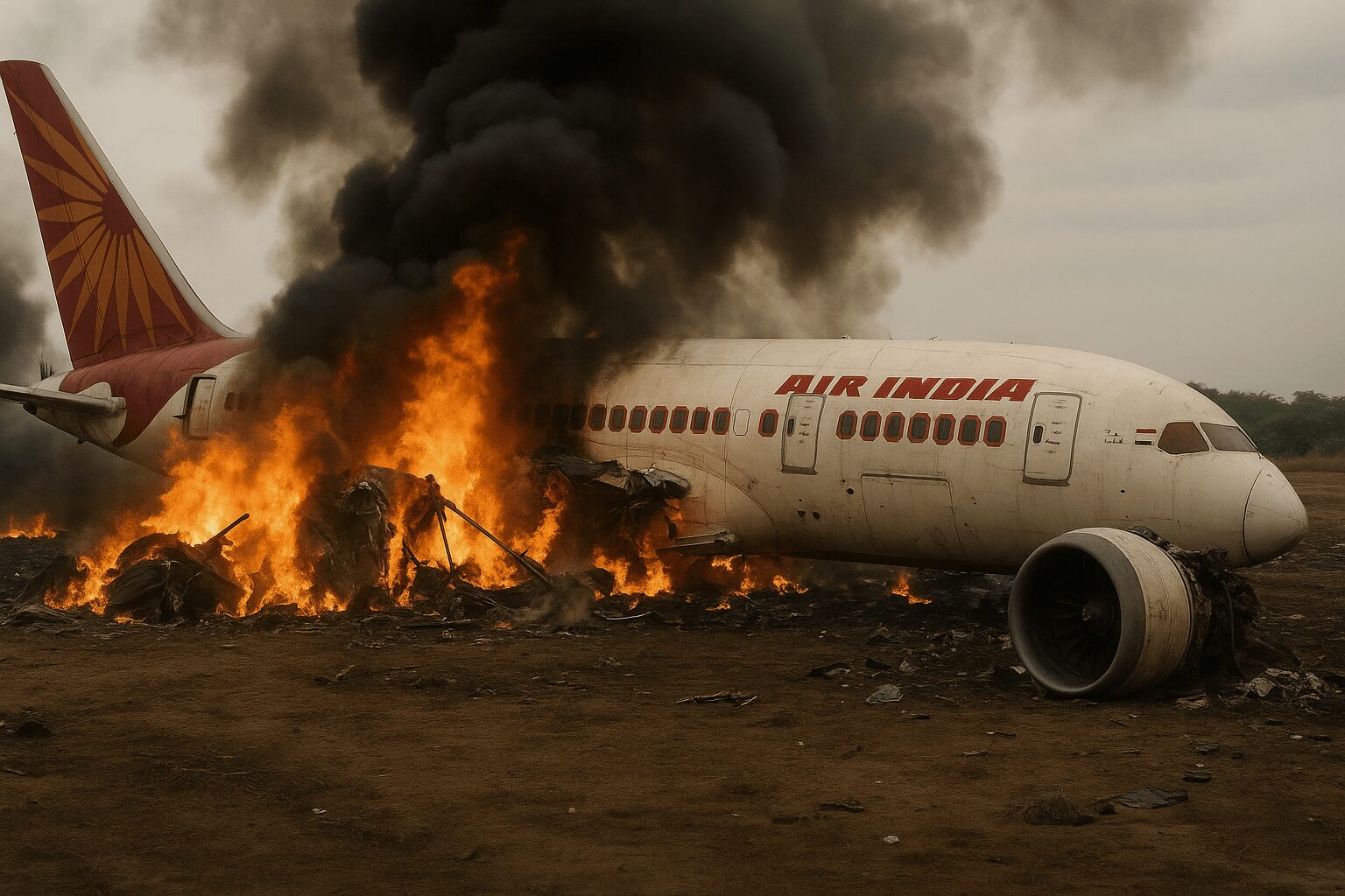 Tragedy in the Skies Air India Flight 171 Boeing 787 Dreamliner Crash Claims Over 200 Lives in Ahmedabad